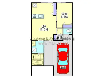 サンハート(1LDK/1階)の間取り写真