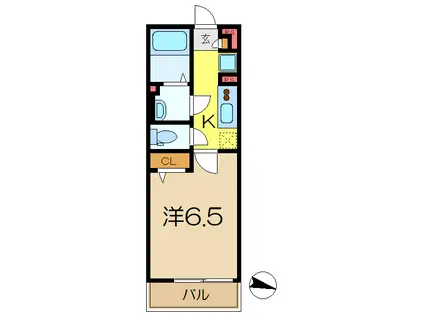 リブリ・エ・トワ(1K/1階)の間取り写真