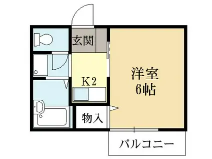 セジュール吉田(1K/1階)の間取り写真