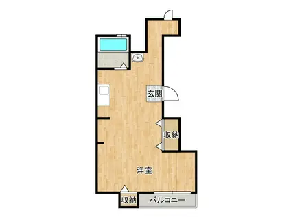 島之内中西ビル(1DK/5階)の間取り写真