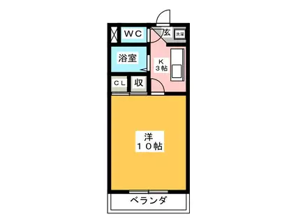 DRESDEN(1K/4階)の間取り写真