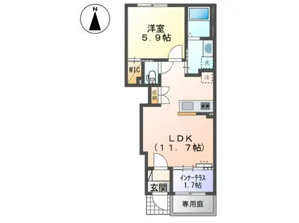 CASA ESTE唐津I(1LDK/1階)の間取り写真