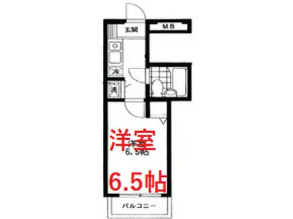 レジデンス久が原(1K/1階)の間取り写真