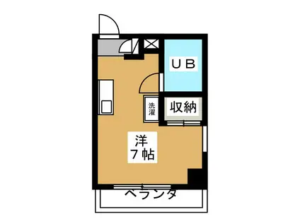 エクセレント白楽(ワンルーム/3階)の間取り写真