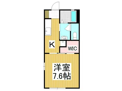 ヴィラ・エトワール A棟(1K/2階)の間取り写真