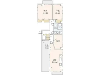 LEREVE北小岩II(3LDK/6階)の間取り写真