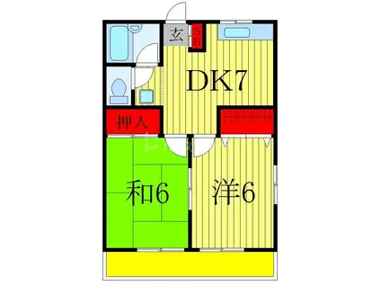 メゾンコイケ(2DK/1階)の間取り写真