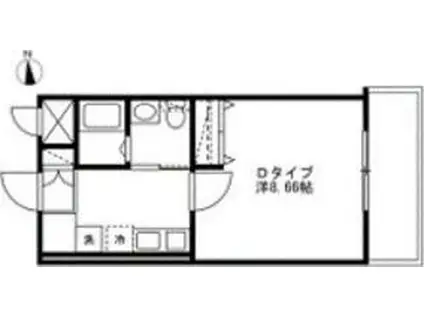 パークベア本厚木(1K/4階)の間取り写真