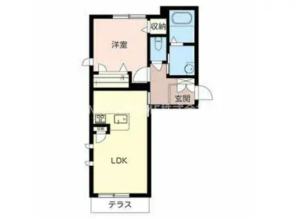 コート グレイス(1LDK/1階)の間取り写真