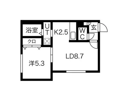MTガーデンノース IV(1LDK/3階)の間取り写真
