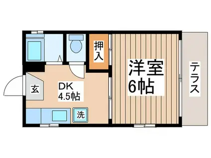 アトリエ5(1DK/1階)の間取り写真