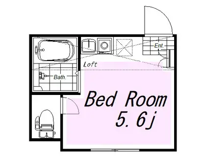 BRICKS上星川(ワンルーム/1階)の間取り写真