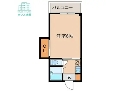 KAMARINA II(1K/1階)の間取り写真