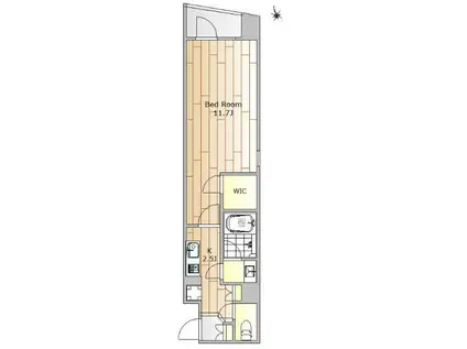  アンジェラ神宮前(1K/6階)の間取り写真