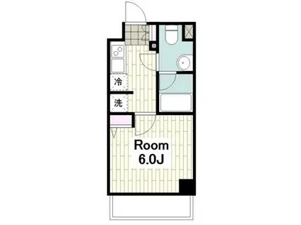 リガーレ大和ステーションプラザ(1K/4階)の間取り写真