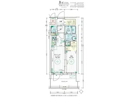 エステムコート大阪プリューム(1DK/12階)の間取り写真