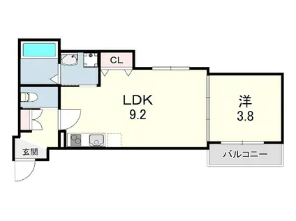 GRAN FELIZ(1LDK/3階)の間取り写真