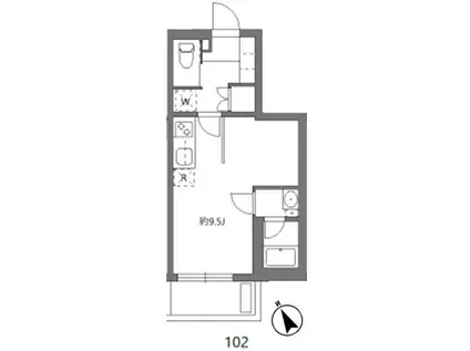 アリカ大森1(ワンルーム/1階)の間取り写真