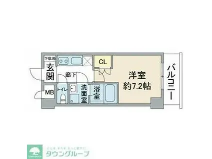 VANCOUVER1118大曽根(1K/4階)の間取り写真