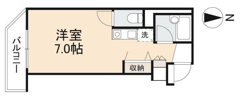 グリンピア番町(ワンルーム/1階)の間取り写真