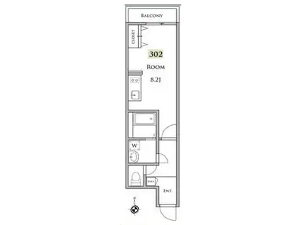 アリカ森下ブルーノ(ワンルーム/3階)の間取り写真
