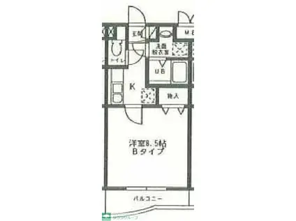 シャルム南流山弐番館(1K/3階)の間取り写真