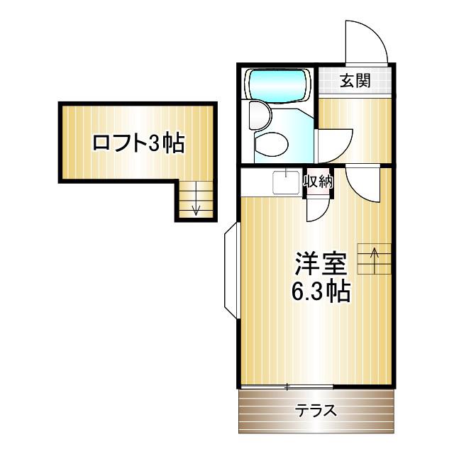 ライフピア上北沢(ワンルーム/1階)の間取り写真