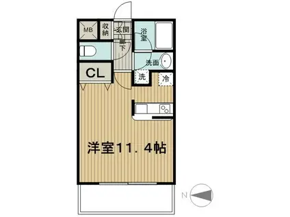 サンクレール高井戸(ワンルーム/10階)の間取り写真