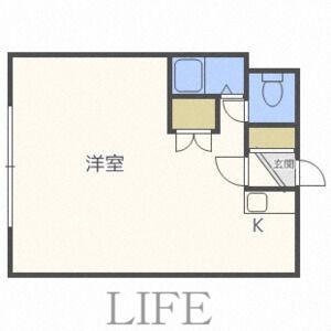 グランドゥエル(1K/2階)の間取り写真
