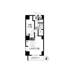 P-SQUARE SHUMOKU(1LDK/8階)の間取り写真