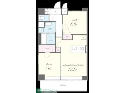 サランコート(2LDK/11階)の間取り写真
