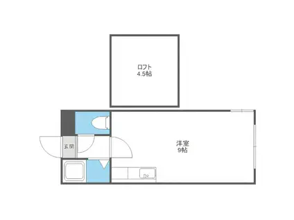ライフステージ旭が丘(ワンルーム/2階)の間取り写真