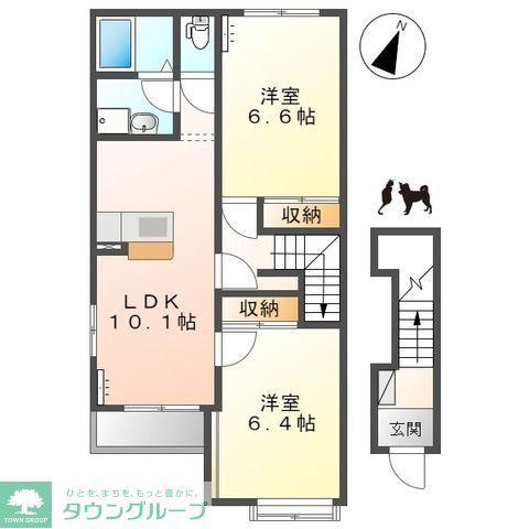 ジェム フォレスト(2LDK/2階)の間取り写真