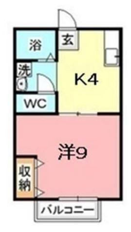 メゾンマキシム(1K/1階)の間取り写真