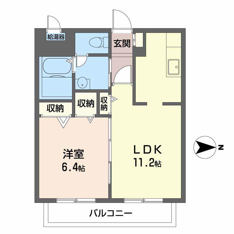 プラン・ラノII(1LDK/1階)の間取り写真