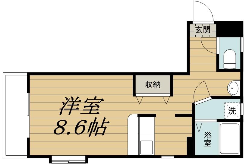 レジデンス寒川(1K/3階)の間取り写真