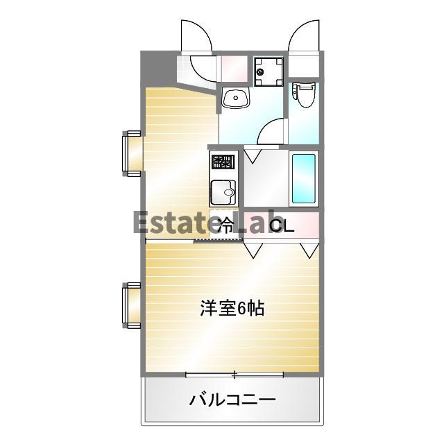 長澤文具ビル(1K/7階)の間取り写真