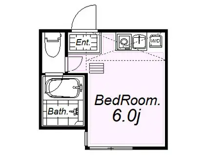 ユナイト保土ヶ谷フィリップの丘(ワンルーム/2階)の間取り写真