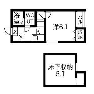 コーエイII(1K/1階)の間取り写真
