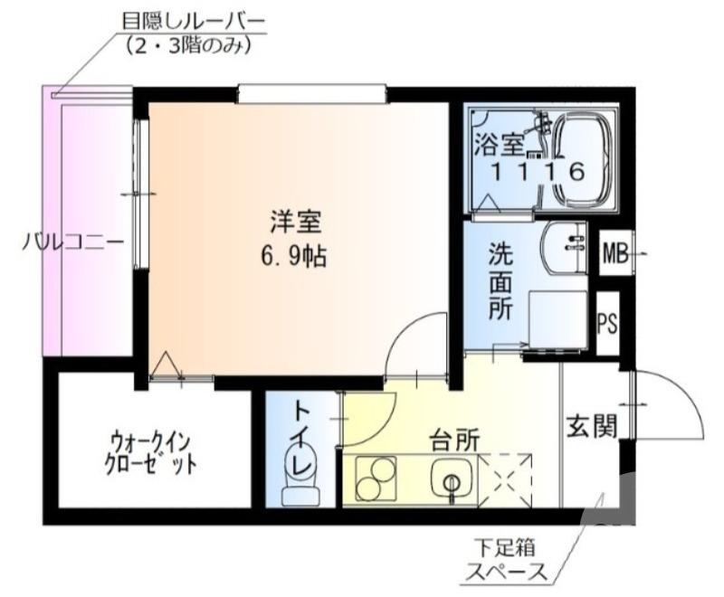 フジパレス鳳駅西VI番館(1K/3階)の間取り写真
