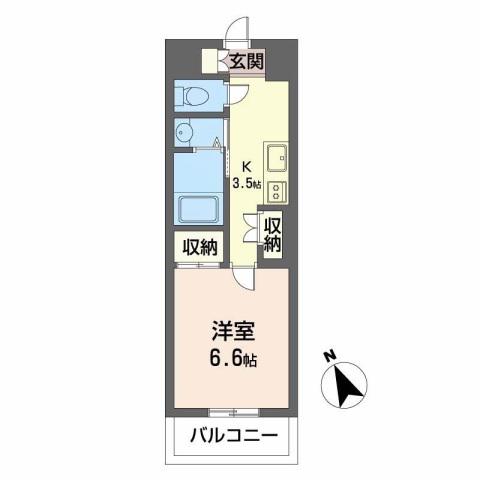 A LA MODE HINENO(1K/5階)の間取り写真