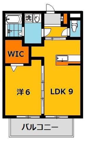 レセンテ煌 A(1LDK/2階)の間取り写真