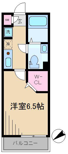 ブルージュ(1K/2階)の間取り写真