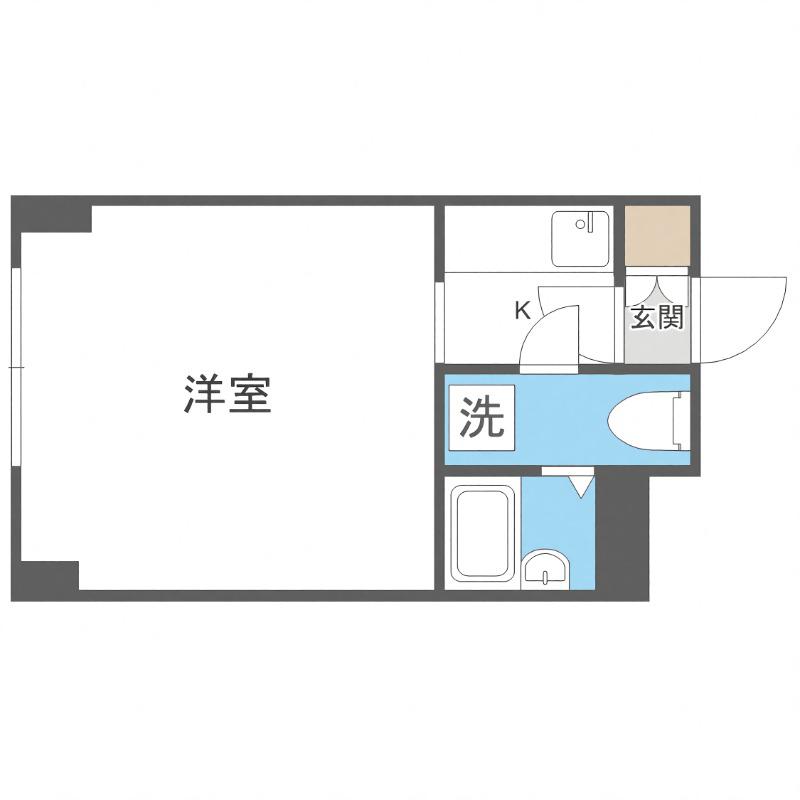 アルファアパル菊水(1K/2階)の間取り写真