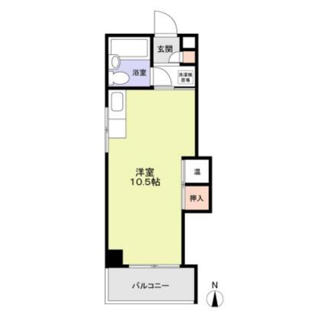 浅井ビル(ワンルーム/5階)の間取り写真