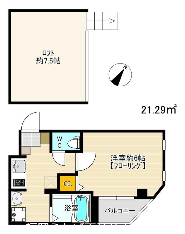 サンセリテ博多駅南(1K/3階)の間取り写真