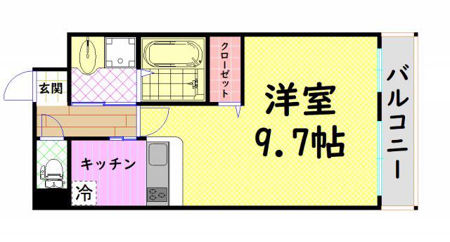 CASAVIENTO(1K/2階)の間取り写真