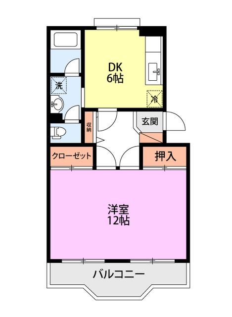 センチュリー眞(1DK/3階)の間取り写真