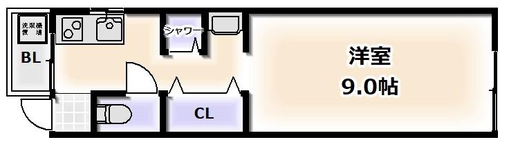 ハイツ高橋(1K/1階)の間取り写真