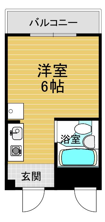 ローレルマンション(ワンルーム/1階)の間取り写真